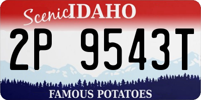 ID license plate 2P9543T