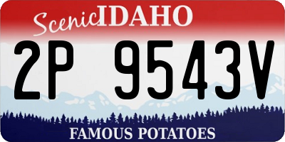ID license plate 2P9543V