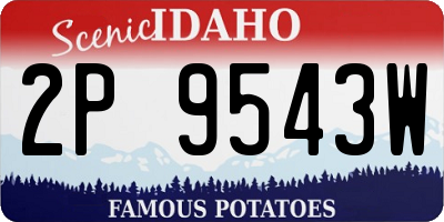 ID license plate 2P9543W