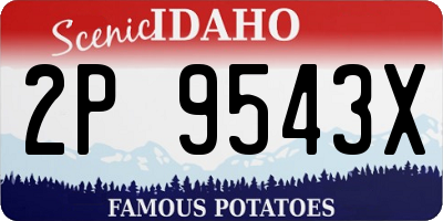 ID license plate 2P9543X