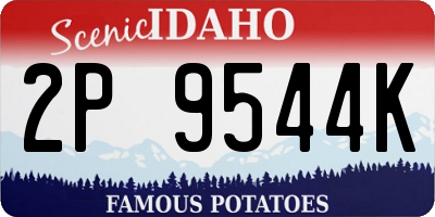 ID license plate 2P9544K