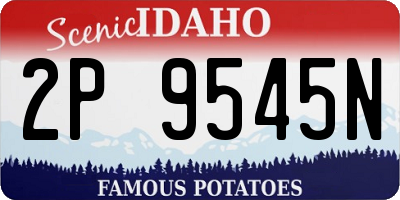 ID license plate 2P9545N