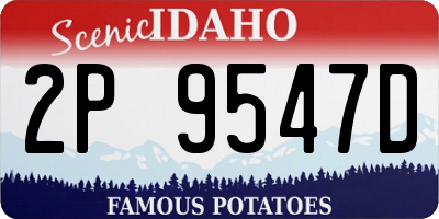 ID license plate 2P9547D