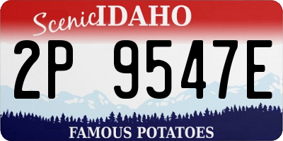 ID license plate 2P9547E
