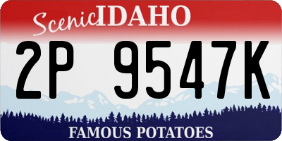 ID license plate 2P9547K