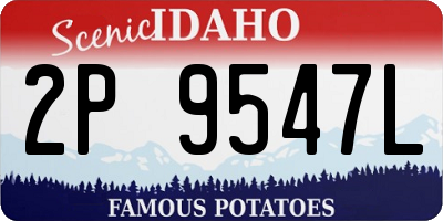 ID license plate 2P9547L
