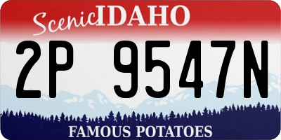 ID license plate 2P9547N