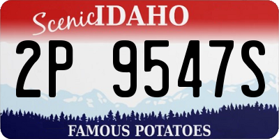 ID license plate 2P9547S
