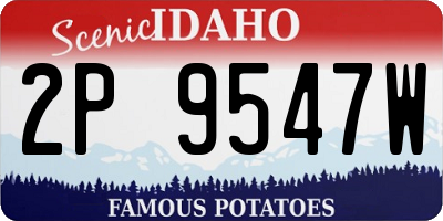 ID license plate 2P9547W