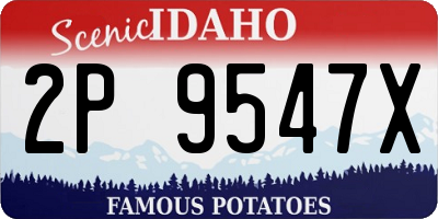 ID license plate 2P9547X