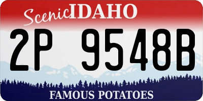 ID license plate 2P9548B