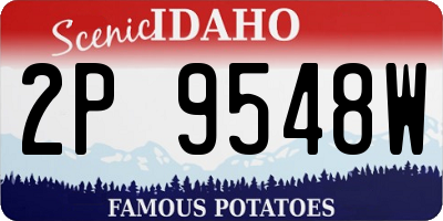 ID license plate 2P9548W