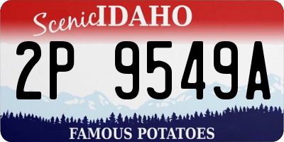 ID license plate 2P9549A