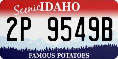 ID license plate 2P9549B