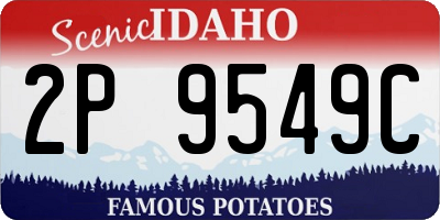 ID license plate 2P9549C
