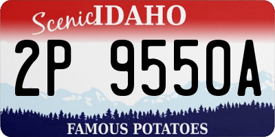 ID license plate 2P9550A