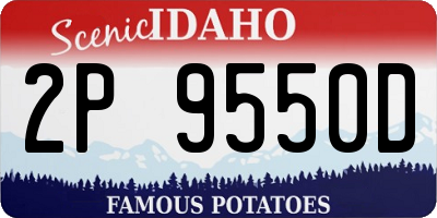 ID license plate 2P9550D