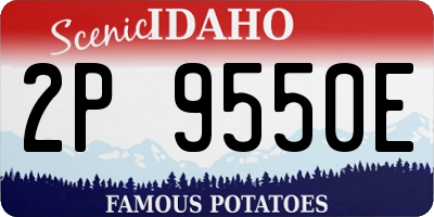 ID license plate 2P9550E