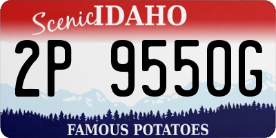 ID license plate 2P9550G