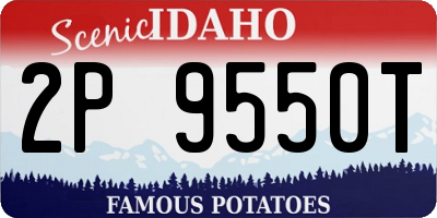 ID license plate 2P9550T