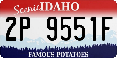 ID license plate 2P9551F