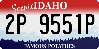 ID license plate 2P9551P
