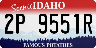 ID license plate 2P9551R