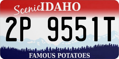 ID license plate 2P9551T