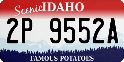 ID license plate 2P9552A