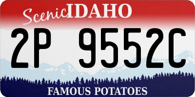 ID license plate 2P9552C