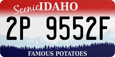 ID license plate 2P9552F