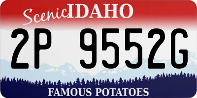 ID license plate 2P9552G