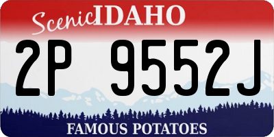 ID license plate 2P9552J