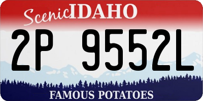 ID license plate 2P9552L