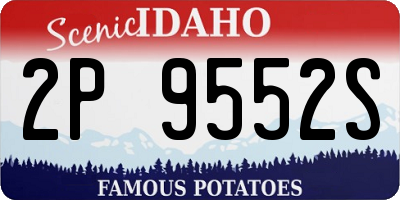 ID license plate 2P9552S