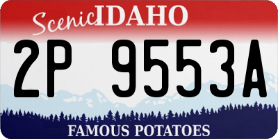 ID license plate 2P9553A