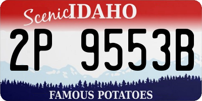 ID license plate 2P9553B