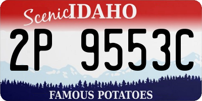 ID license plate 2P9553C
