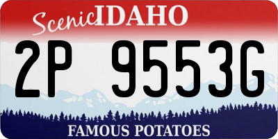 ID license plate 2P9553G