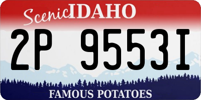 ID license plate 2P9553I