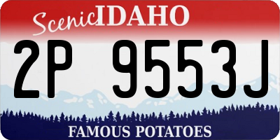 ID license plate 2P9553J