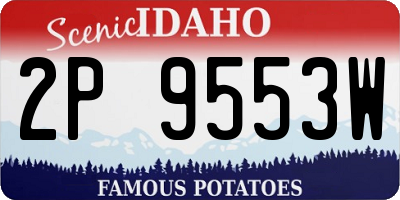 ID license plate 2P9553W