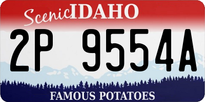 ID license plate 2P9554A