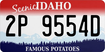 ID license plate 2P9554D