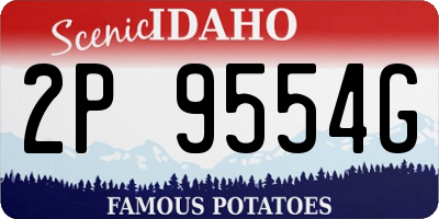 ID license plate 2P9554G