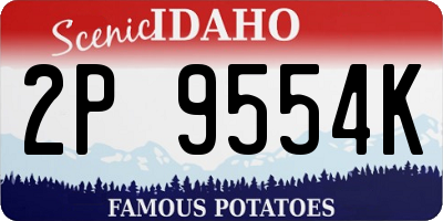 ID license plate 2P9554K