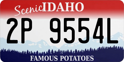 ID license plate 2P9554L