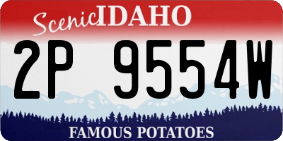 ID license plate 2P9554W