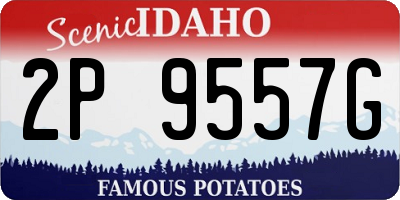 ID license plate 2P9557G