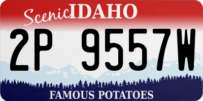 ID license plate 2P9557W